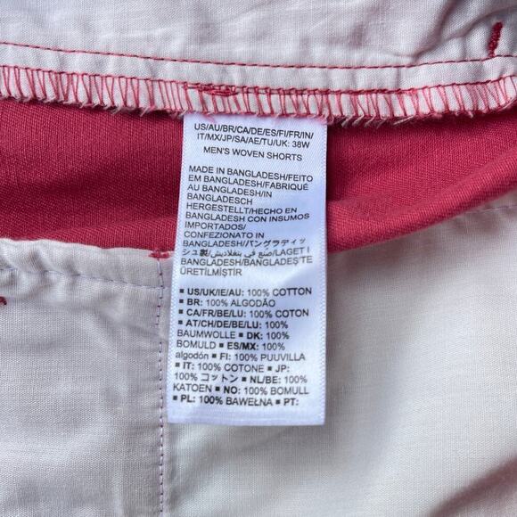 Amazon Essentials Men’s Slim Fit 9" Chino Shorts Washed Red NWT - Size 38 - Picture 12 of 13